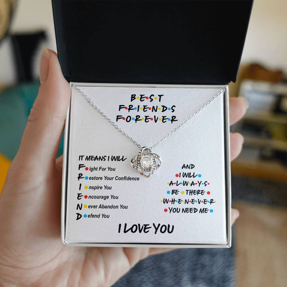 Best Friends 'Always Be There' Love Knot Necklace