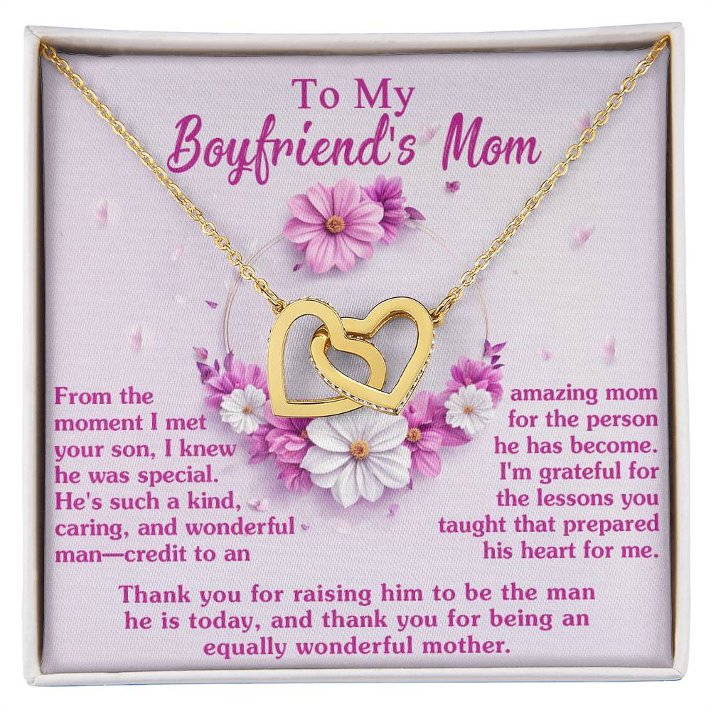 Boyfriend's Mom 'Wonderful Mother' Interlocking Hearts Necklace