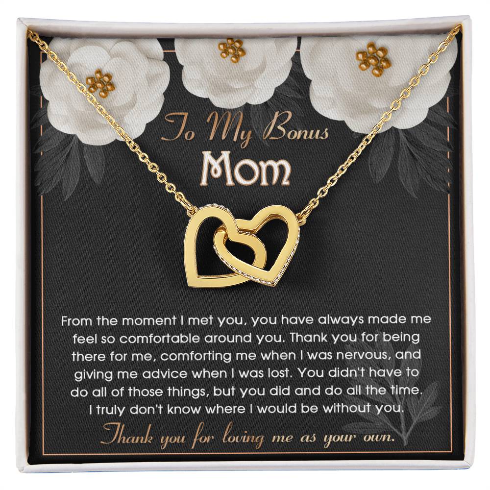 Bonus Mom 'All The Time' Interlocking Hearts Necklace