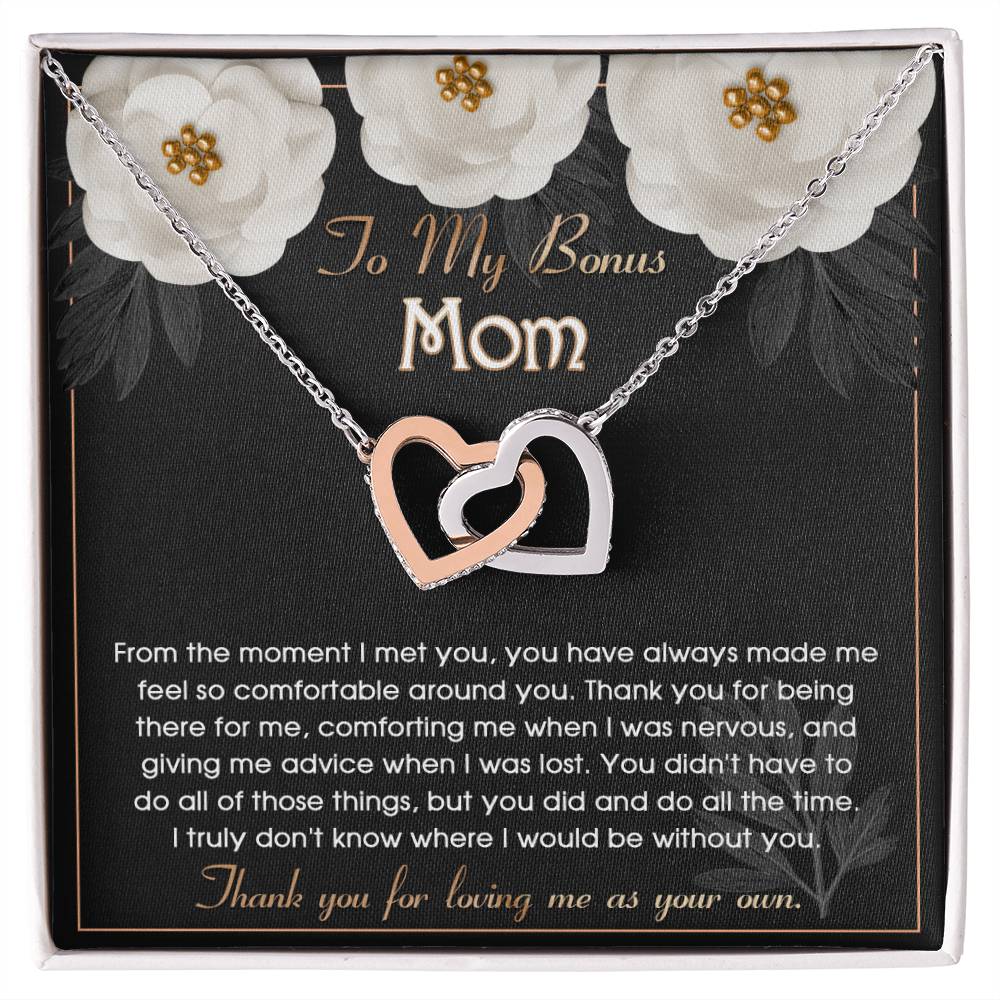 Bonus Mom 'All The Time' Interlocking Hearts Necklace