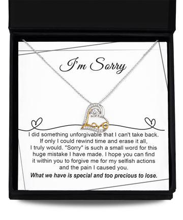 Sorry 'Breaking My Heart' Love Dancing Necklace