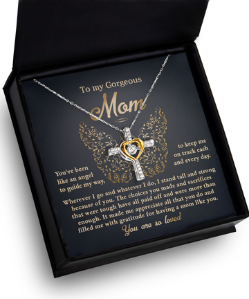 Mom 'Like An Angel' Cross Dancing Necklace