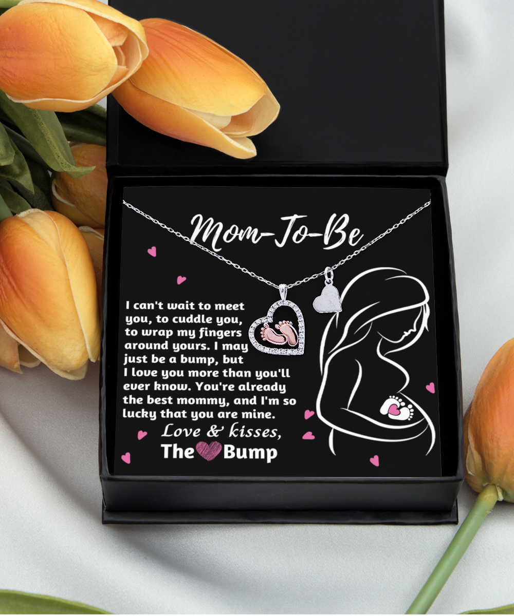 Mama To Be 'The Best Mommy' Baby Feet Necklace