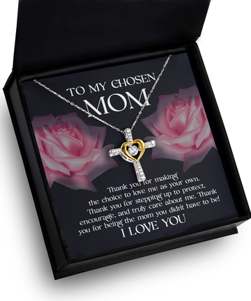 Bonus Mom 'My Chosen Mom' Cross Dancing Necklace