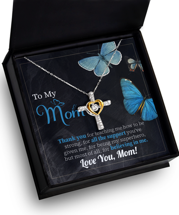 Mom 'Believing In Me' Cross Dancing Nacklace