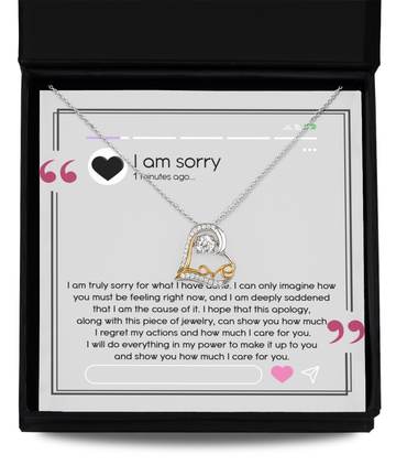 Sorry 'Care For You' Love Dancing Necklace