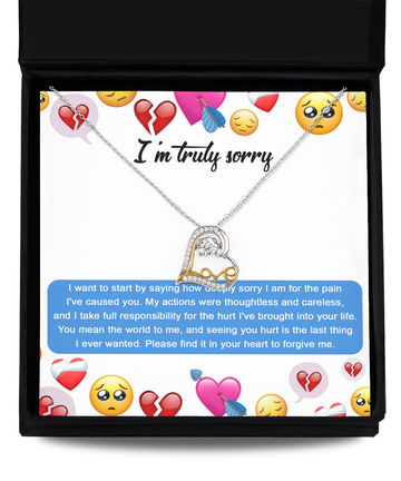 Sorry 'How Deeply Sorry'  Love Dancing Necklace