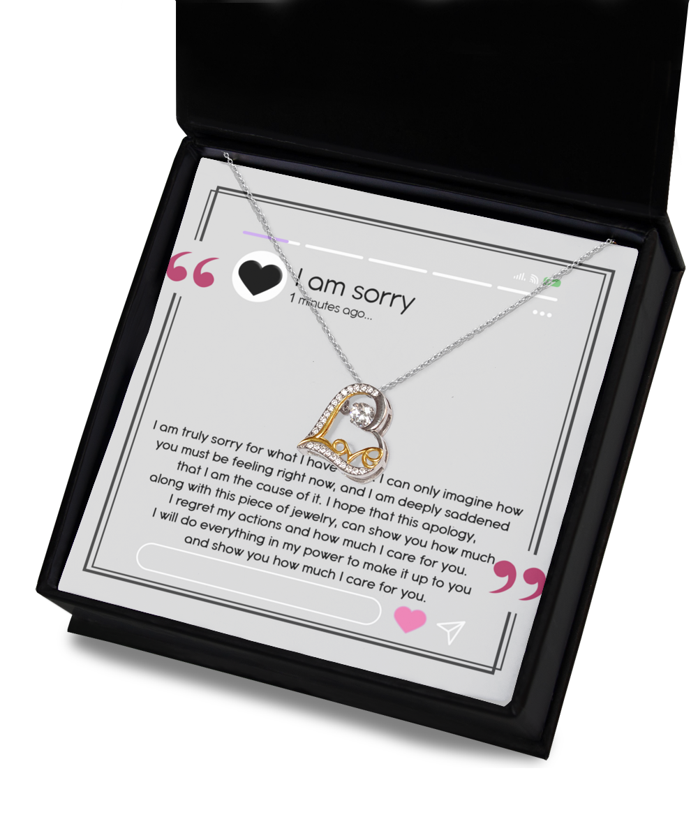 Sorry 'Care For You' Love Dancing Necklace