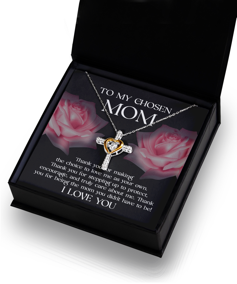 Bonus Mom 'My Chosen Mom' Cross Dancing Necklace