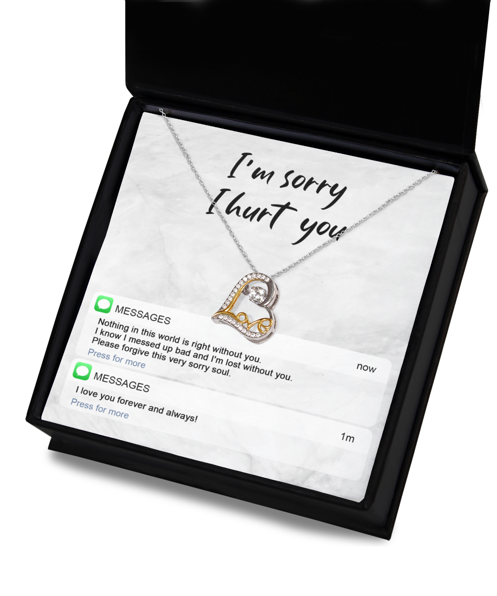 Sorry 'Lost Without You' Love Dancing Necklace