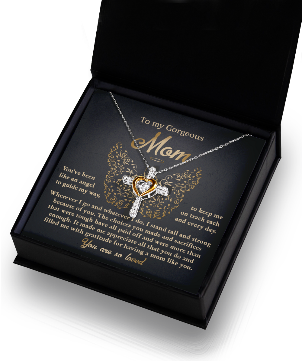 Mom 'Like An Angel' Cross Dancing Necklace