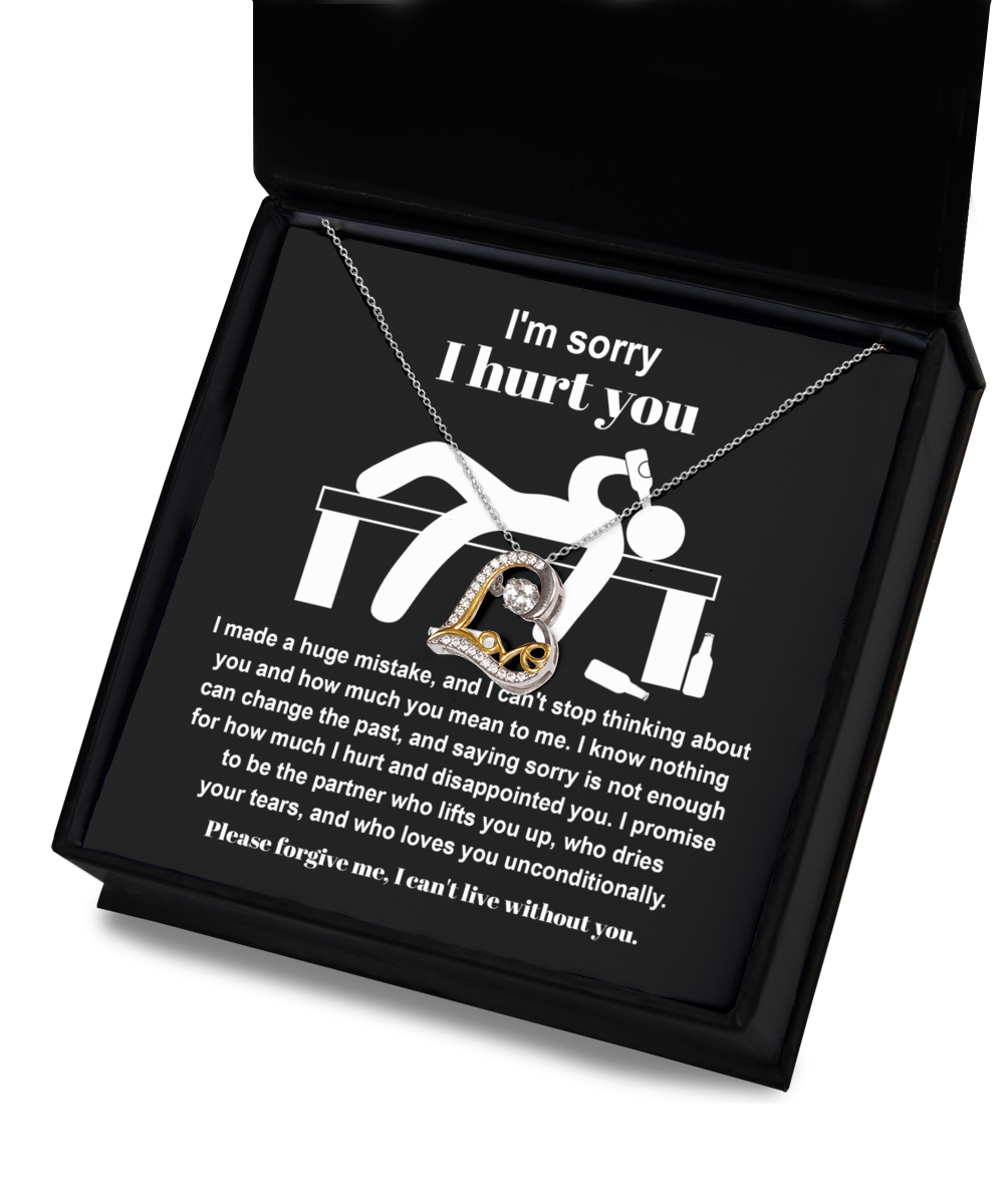 Sorry Gift for Wife 'Change The Past'  Love Dancing Necklace