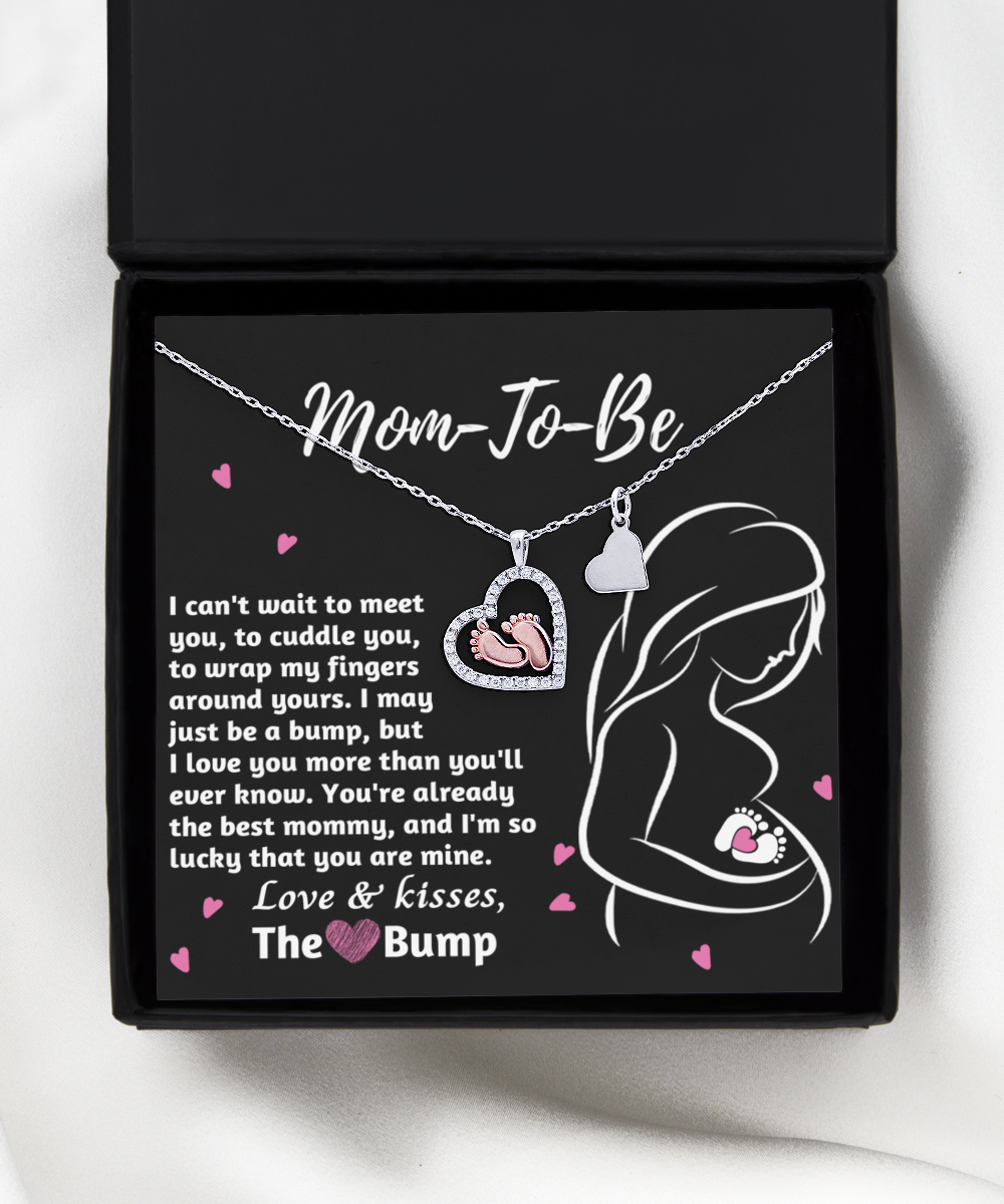 Mama To Be 'The Best Mommy' Baby Feet Necklace