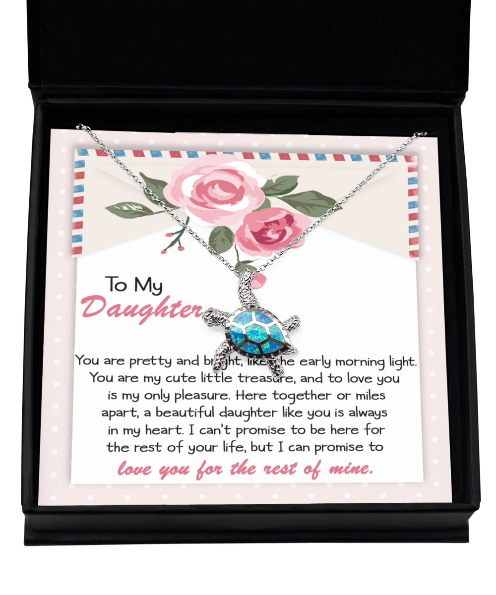 Daughter 'In My Heart' Opal Turtle Necklace