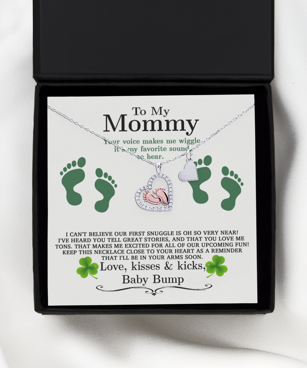 Mommy 'Great Stories' Baby Feet Necklace